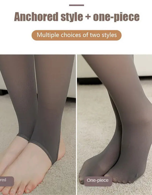 Load image into Gallery viewer, Fleece Lined Thermal Fake Pantyhose
