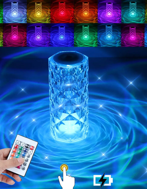 Load image into Gallery viewer, Crystal LED Table Night Lamp
