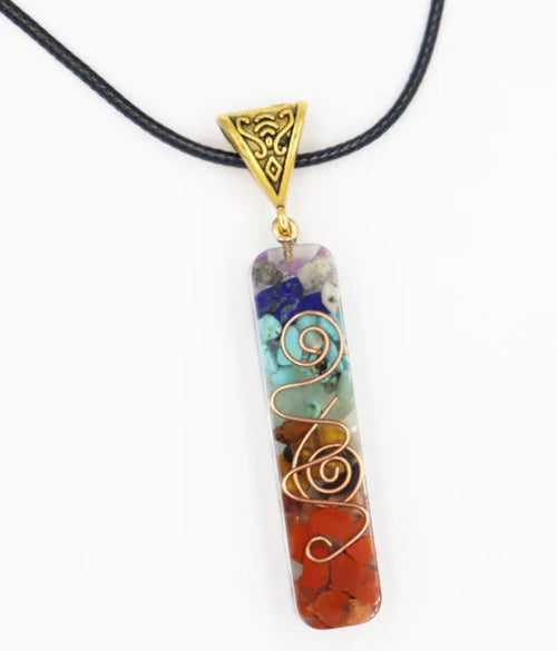 Load image into Gallery viewer, Rainbow Chakra Energy Necklace
