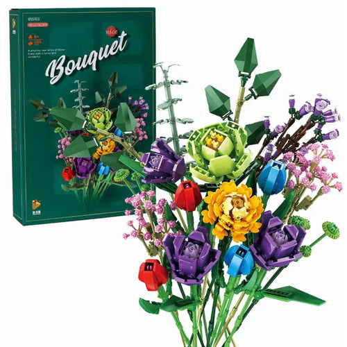 Load image into Gallery viewer, Romantic Flower Bouquet Bricks Toy
