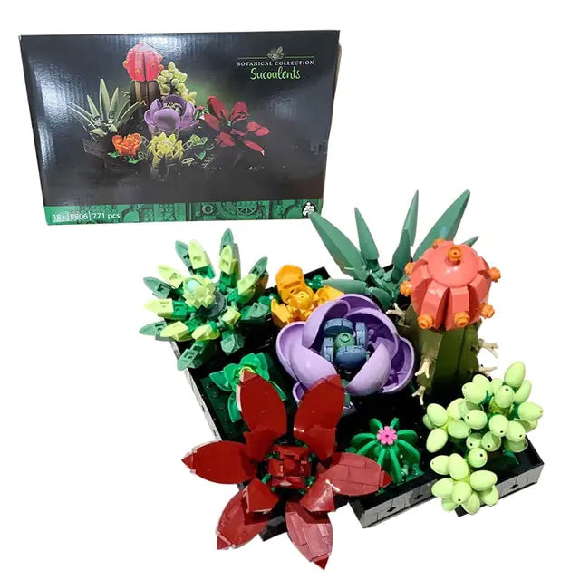 Romantic Flower Bouquet Bricks Toy