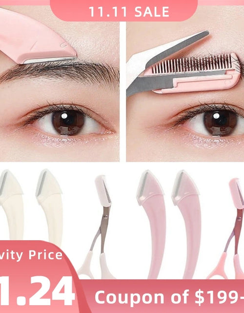 Load image into Gallery viewer, Eyebrow Trimming Scissors With Comb
