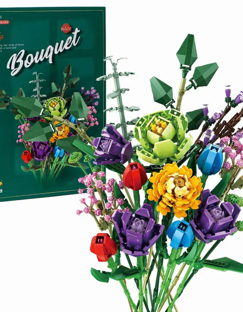 Load image into Gallery viewer, Romantic Flower Bouquet Bricks Toy
