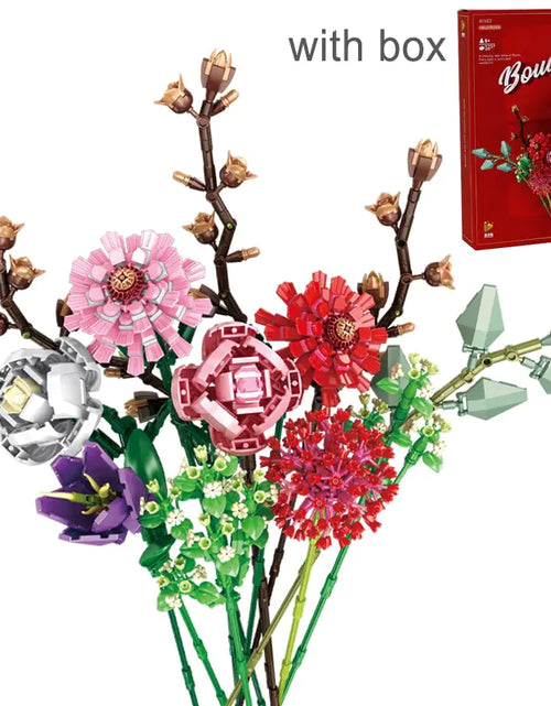 Load image into Gallery viewer, Romantic Flower Bouquet Bricks Toy
