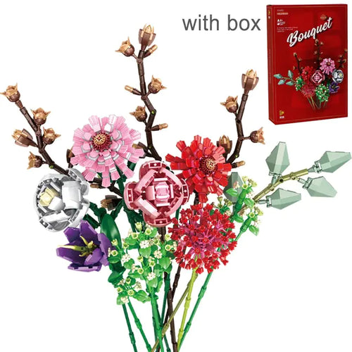 Load image into Gallery viewer, Romantic Flower Bouquet Bricks Toy
