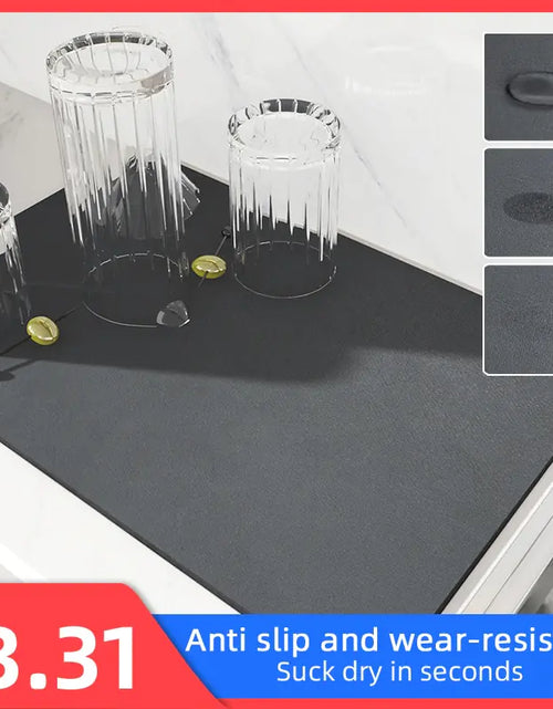 Load image into Gallery viewer, Drain Pad Rubber Dish Drying Mat
