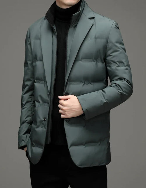 Load image into Gallery viewer, Men&#39;s Winter Fake Two-piece Warm Blazer
