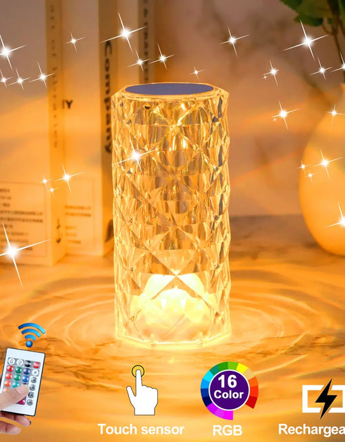 Load image into Gallery viewer, Crystal LED Table Night Lamp
