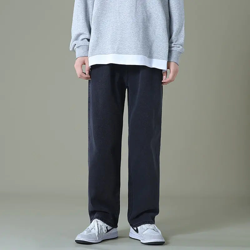 Men's Denim Wide-leg Pants