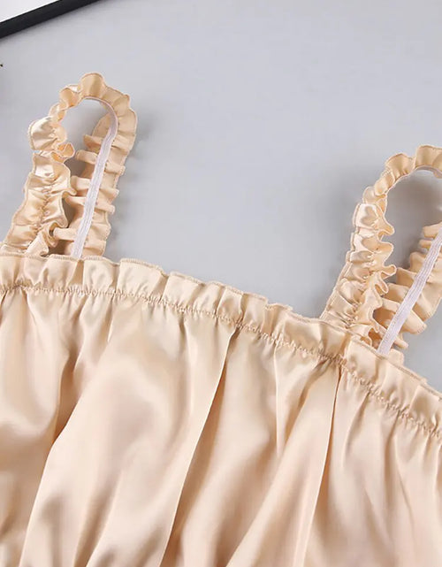 Load image into Gallery viewer, Restve 2 Pieces Set Ruffle Spaghetti Strap
