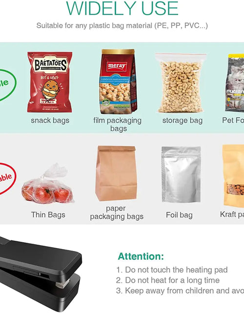 Load image into Gallery viewer, Portable Bag Vacuum Heat Sealer
