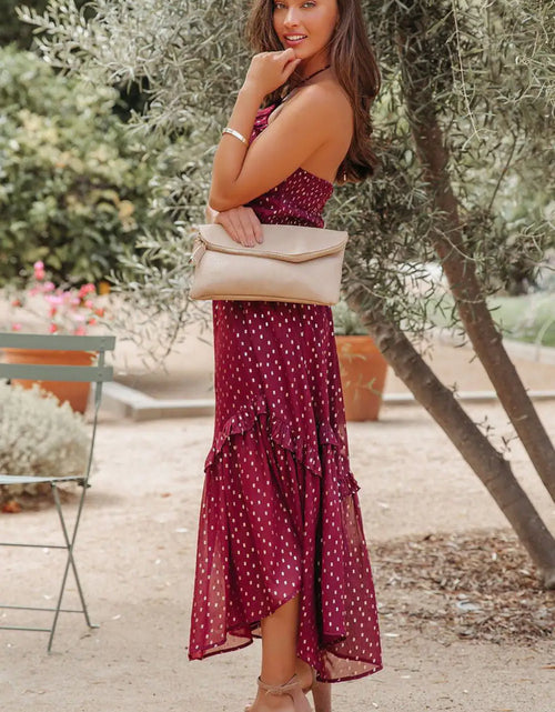 Load image into Gallery viewer, Red Polka Dot Long Dress
