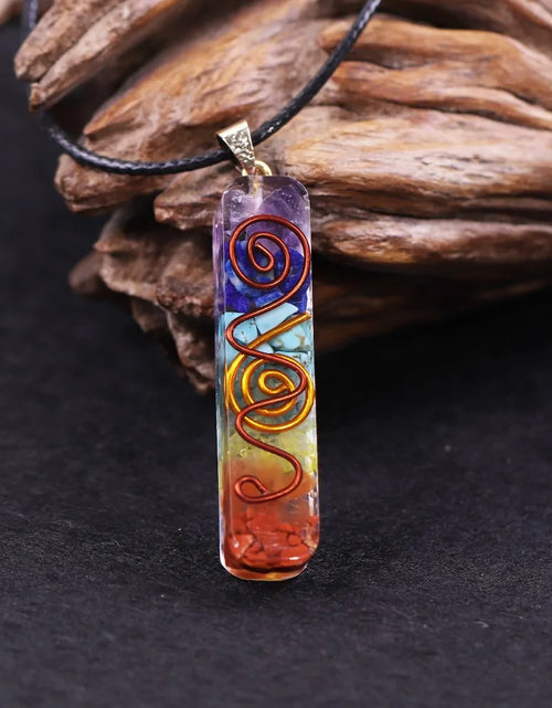 Load image into Gallery viewer, Rainbow Chakra Energy Necklace
