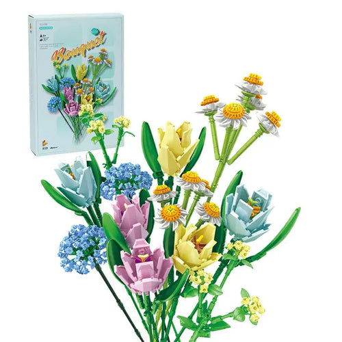 Load image into Gallery viewer, Romantic Flower Bouquet Bricks Toy
