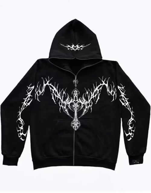 Load image into Gallery viewer, Gothic Clothing Trend Zipper Hoodies
