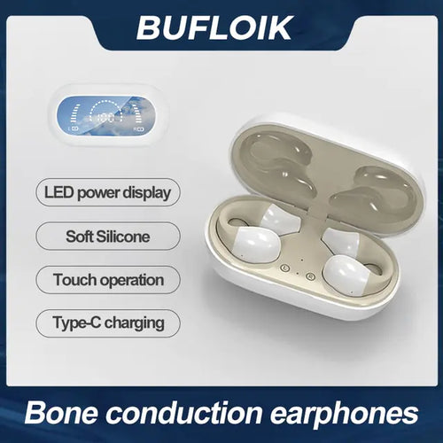 Load image into Gallery viewer, Bone Conduction Earphone Bluetooth 5.2 Ear Clip
