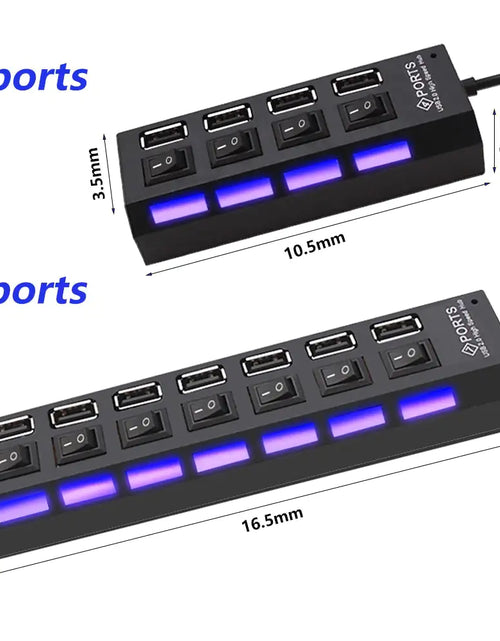 Load image into Gallery viewer, 2.0 Multi USB Splitter Hub
