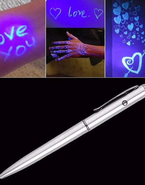 Load image into Gallery viewer, UV Light Ballpoint Pen with Invisible Ink
