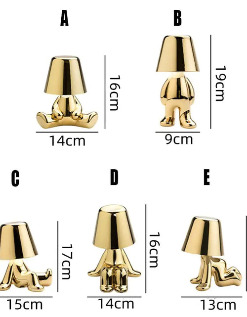 Load image into Gallery viewer, Italy Little Golden Man LED Table Lamp
