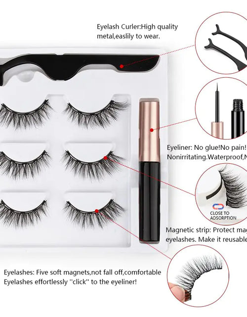 Load image into Gallery viewer, Magnetic Eyelashes 3D Mink
