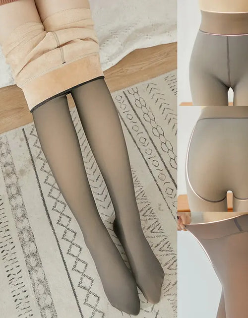 Load image into Gallery viewer, Fleece Lined Thermal Fake Pantyhose
