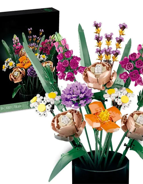 Load image into Gallery viewer, Romantic Flower Bouquet Bricks Toy
