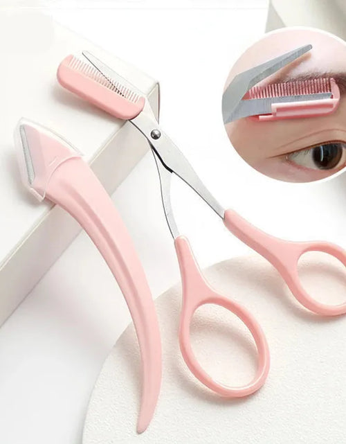 Load image into Gallery viewer, Eyebrow Trimming Scissors With Comb
