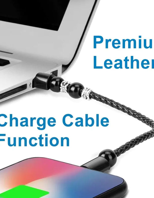 Load image into Gallery viewer, Leather Portable USB Type C and Micro Bracelet Phone Charger
