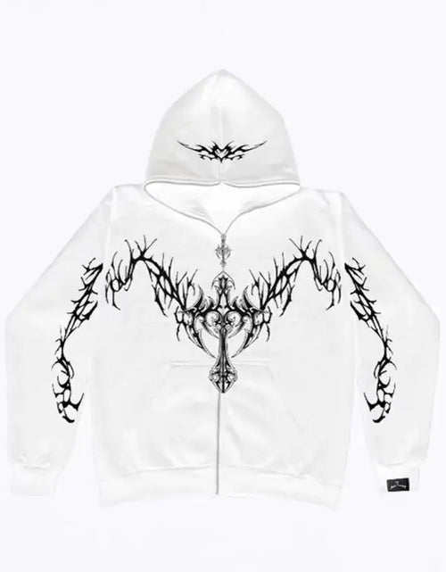 Load image into Gallery viewer, Gothic Clothing Trend Zipper Hoodies
