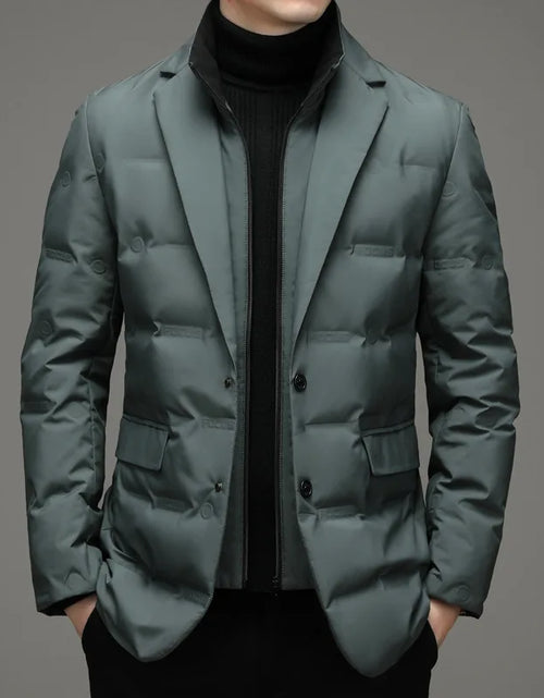 Load image into Gallery viewer, Men&#39;s Winter Fake Two-piece Warm Blazer
