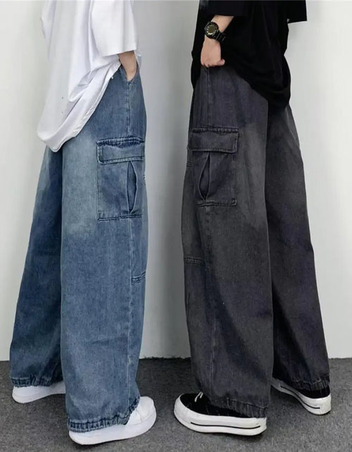 Load image into Gallery viewer, Baggy Cargo Jeans High Waisted
