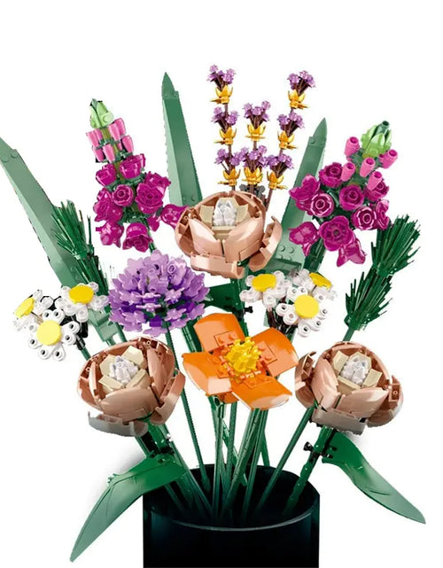 Load image into Gallery viewer, Romantic Flower Bouquet Bricks Toy
