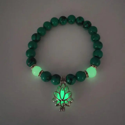 Load image into Gallery viewer, Glow In The Dark Natural Stone Bracelet
