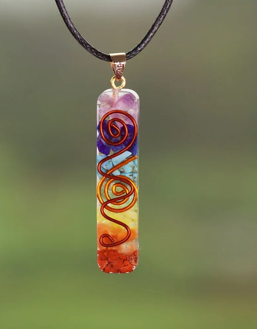 Load image into Gallery viewer, Rainbow Chakra Energy Necklace
