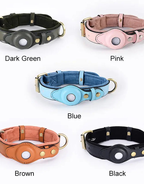 Load image into Gallery viewer, Leather Anti-Lost Dog Collar
