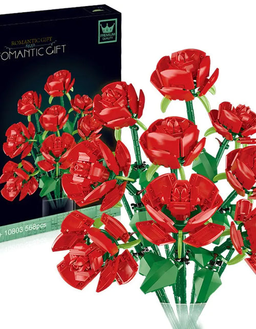 Load image into Gallery viewer, Romantic Flower Bouquet Bricks Toy
