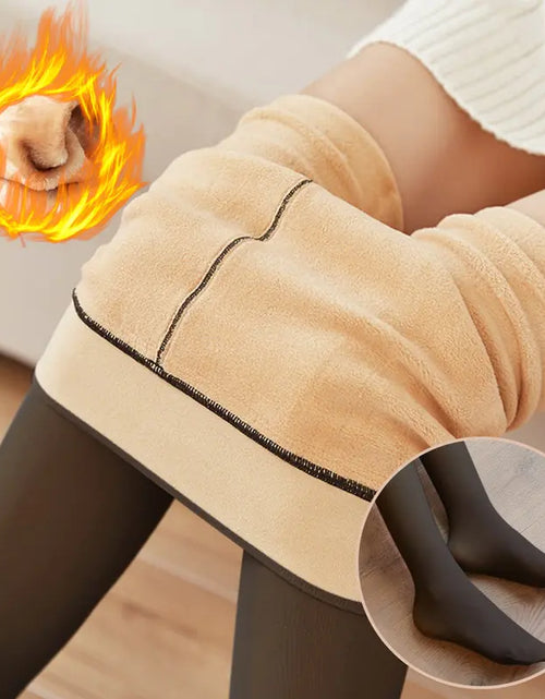 Load image into Gallery viewer, Fleece Lined Thermal Fake Pantyhose
