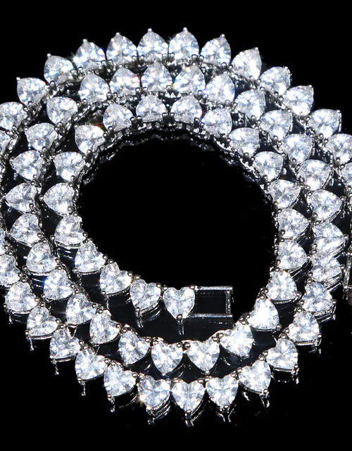 Load image into Gallery viewer, 5A Heart CZ Tennis Necklace
