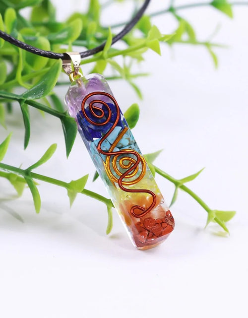 Load image into Gallery viewer, Rainbow Chakra Energy Necklace
