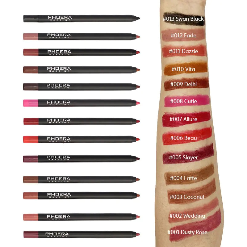 13 color lipliner pencils