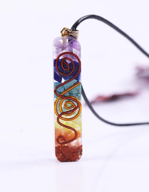 Load image into Gallery viewer, Rainbow Chakra Energy Necklace
