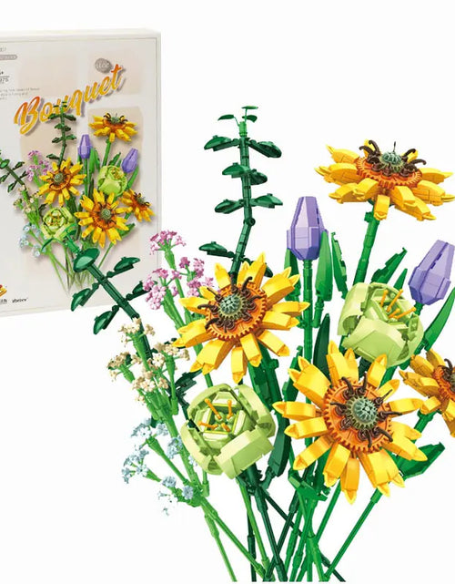 Load image into Gallery viewer, Romantic Flower Bouquet Bricks Toy
