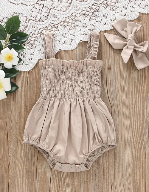 Load image into Gallery viewer, Infant Baby Girls Summer Elastic Jumpsuit Rompers
