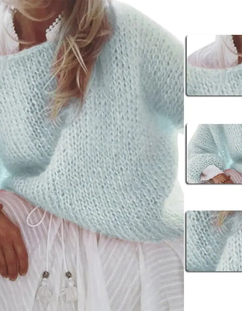 Load image into Gallery viewer, Women&#39;s Chunky Knitted Fluffy Pullover Tops
