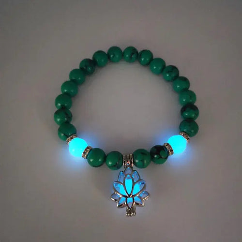 Load image into Gallery viewer, Glow In The Dark Natural Stone Bracelet
