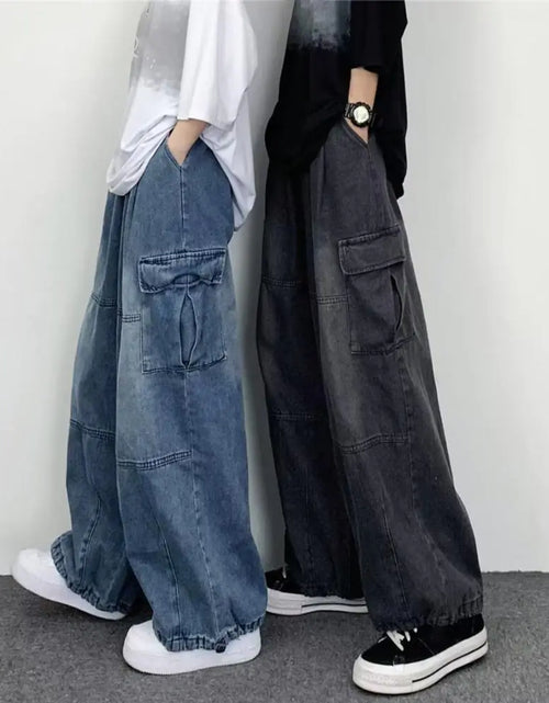 Load image into Gallery viewer, Baggy Cargo Jeans High Waisted
