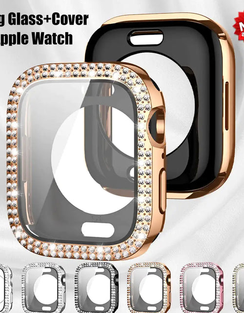 Load image into Gallery viewer, Bling Glass + Cover for Apple Watch Case
