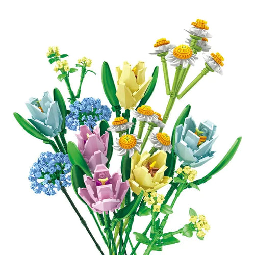 Load image into Gallery viewer, Romantic Flower Bouquet Bricks Toy
