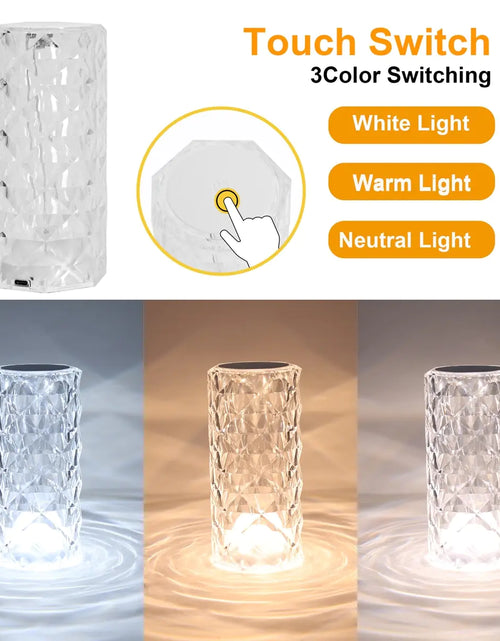 Load image into Gallery viewer, Crystal LED Table Night Lamp
