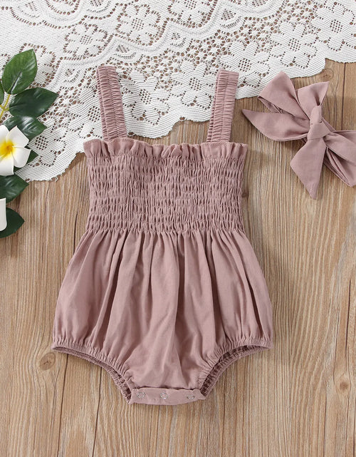 Load image into Gallery viewer, Infant Baby Girls Summer Elastic Jumpsuit Rompers
